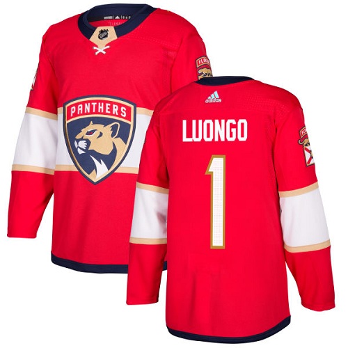 Adidas Panthers #1 Roberto Luongo Red Home Authentic Stitched Youth NHL Jersey